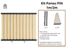 Panou 200cm LUMINAL cu Glisiere Metalice și 11 Lamele Z Pin Natur H 100 cm - L 200cm – Sistem Tip Jaluzea pentru Pergole și Terase PANOU 100cm/150cm PIN