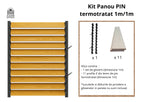 Panou Set Glisiere + 11 lamele pin termotratat 150 cm GLISIERE IEFTINE