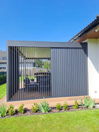 Lamelă Aluminiu Gri Antracit RAL 7016 100 cm – Profil Z pentru Jaluzele Orientabile Pergolă și Terasă GLISIERE IEFTINE