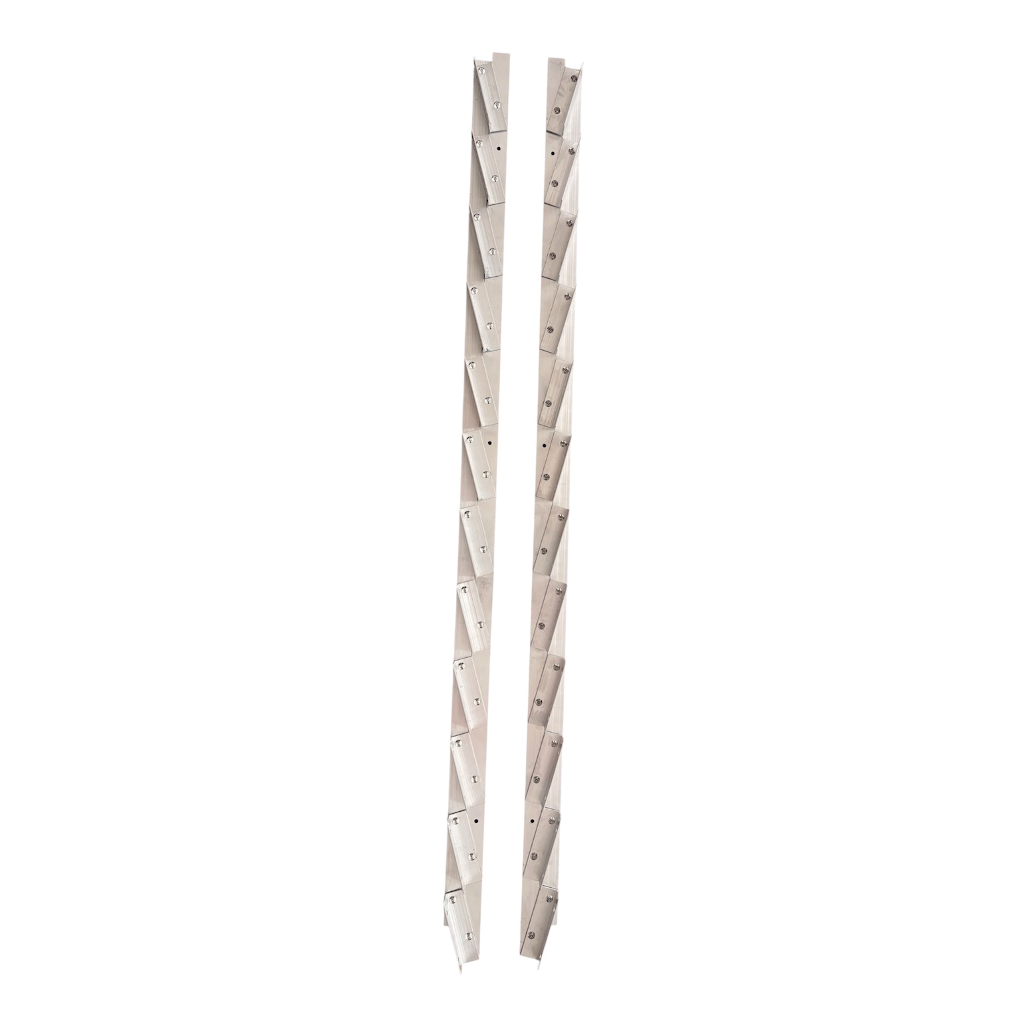 Set Glisiere Aluminiu 1,25m – Sistem Jaluzele Orientabile Terasă (15 Lamele) Exterior KIT 1M